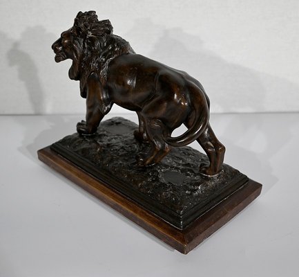 Majestic Lion Sculpture by Edouard Delabrierre, 1900s-RVK-1348269