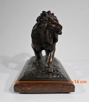 Majestic Lion Sculpture by Edouard Delabrierre, 1900s-RVK-1348269