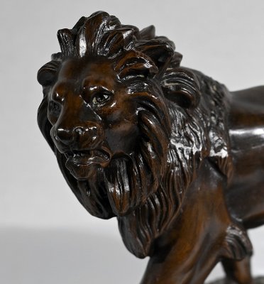 Majestic Lion Sculpture by Edouard Delabrierre, 1900s-RVK-1348269