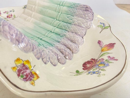 Majolica Asparagus Server, 1930s-UR-1734461