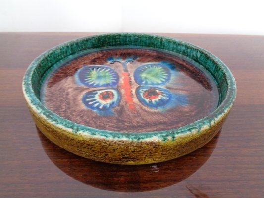 Majolica Butterfly Ceramic Bowl, 1960s-RDW-845076