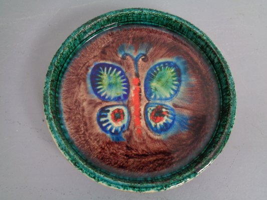 Majolica Butterfly Ceramic Bowl, 1960s-RDW-845076