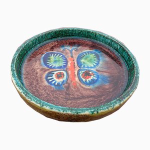 Majolica Butterfly Ceramic Bowl, 1960s-RDW-845076