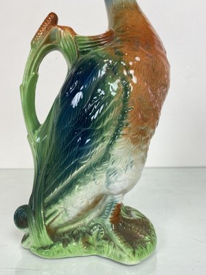 Majolica Duck Shaped Pitcher, St. Clement France-WZZ-971115