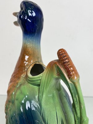 Majolica Duck Shaped Pitcher, St. Clement France-WZZ-971115