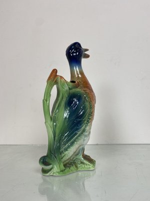 Majolica Duck Shaped Pitcher, St. Clement France-WZZ-971115