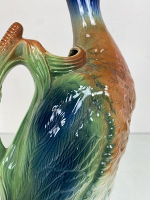 Majolica Duck Shaped Pitcher, St. Clement France-WZZ-971115