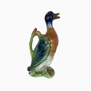 Majolica Duck Shaped Pitcher, St. Clement France-WZZ-971115