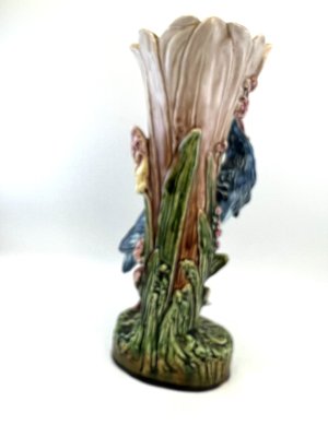 Majolica Heron Stick Stand, 1890s-EUT-1793866