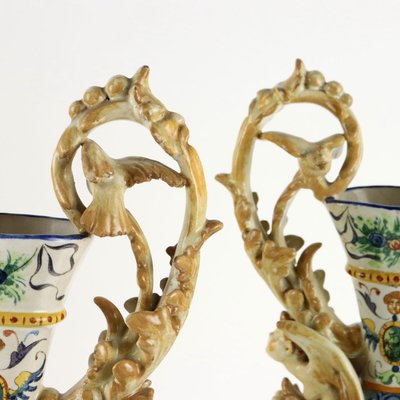 Majolica Vases, Set of 2-VMM-2026538