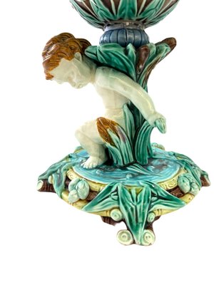 Majolica Wedgwood Decor of Putti, Set of 2-EUT-1766167