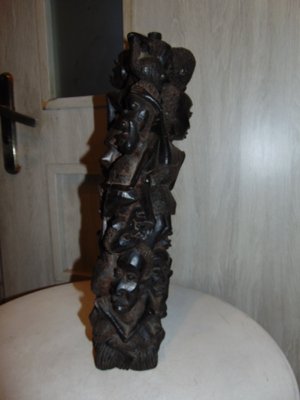 Makonde Family Tree of Life in Carved Ebony, 1950s-CAQ-1389730