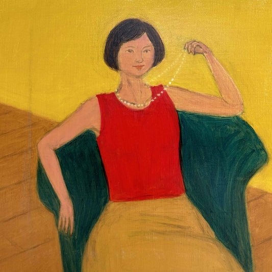 Makoto Igarashi, Interior with Necklace, Oil on Canvas, 1980s