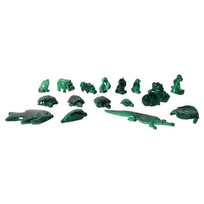 Malachite Animal Collection, Set of 17-FO-1314133