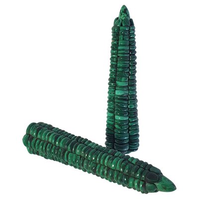 Malachite Corn on the Cobs, 1980s, Set of 2-FO-1428240