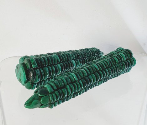 Malachite Corn on the Cobs, 1980s, Set of 2-FO-1428240