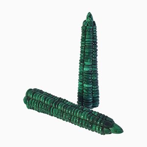 Malachite Corn on the Cobs, 1980s, Set of 2-FO-1428240