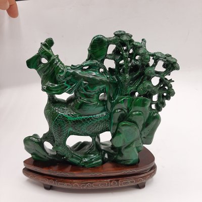 Malachite or Chloromelanite Carving of Qilin-TCS-1057292