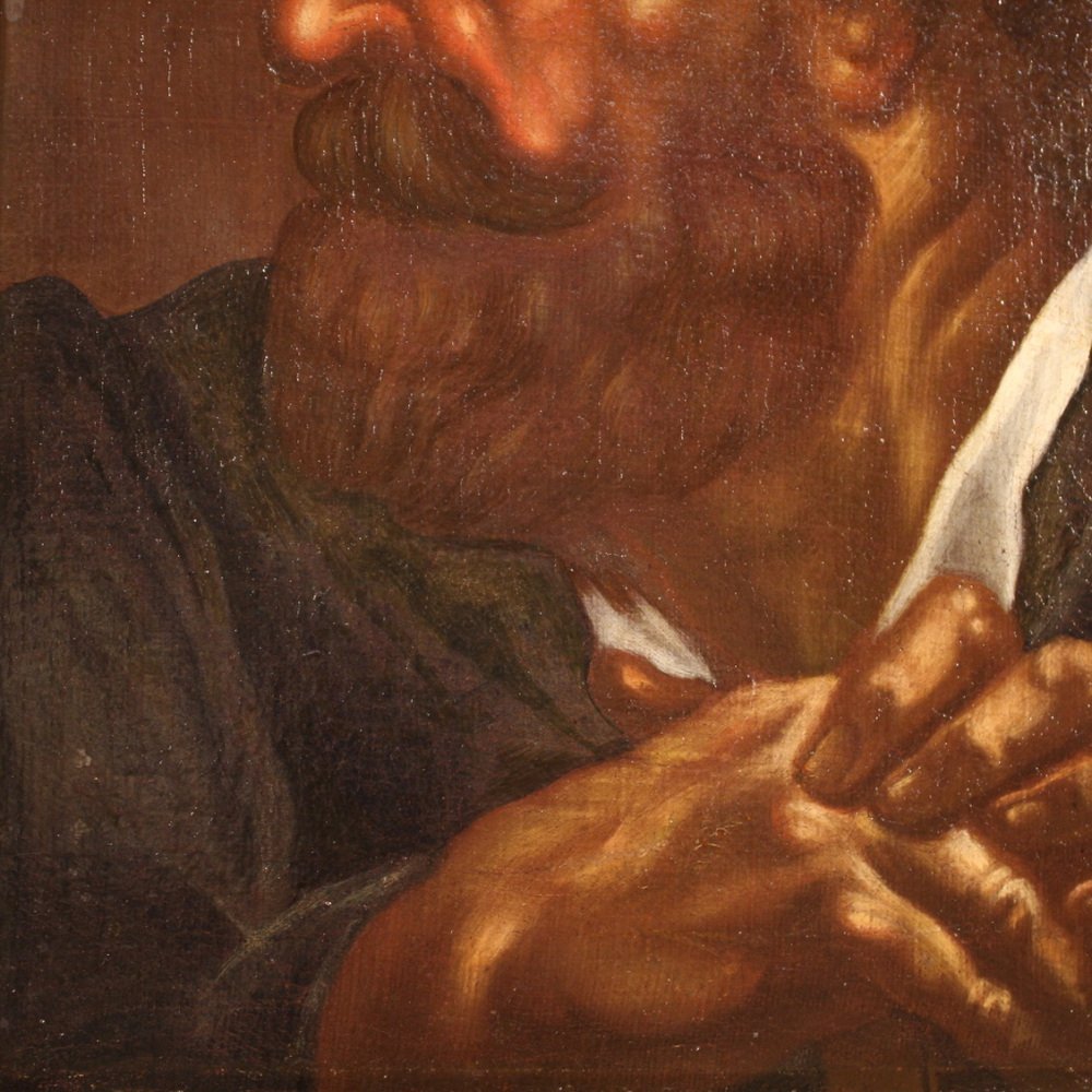 Male Profile, 1730, Oil on Canvas, Framed