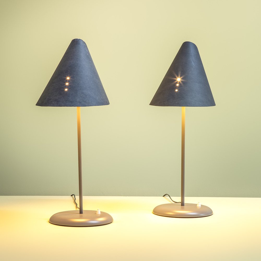 Man Ray Table Lamp mod. The Moon Under the Hat, 1972, Set of 2