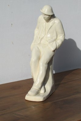 Man Sitting by Victor Voets, Ceramic, 1882-1950-RDN-843603