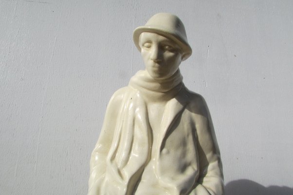 Man Sitting by Victor Voets, Ceramic, 1882-1950-RDN-843603