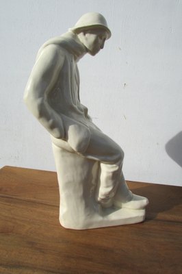 Man Sitting by Victor Voets, Ceramic, 1882-1950-RDN-843603