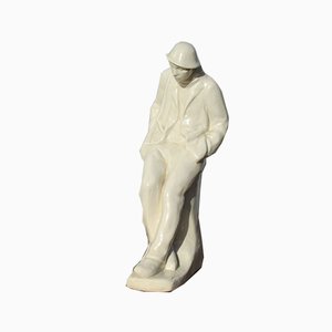 Man Sitting by Victor Voets, Ceramic, 1882-1950-RDN-843603