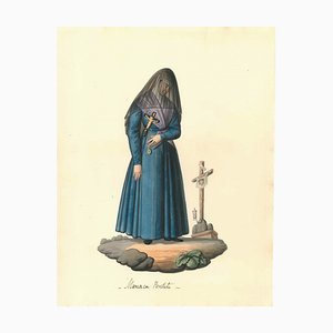 Manca Penitente - Watercolor by M. De Vito - 1820 ca. 1820 c.a.-ZCI-755845