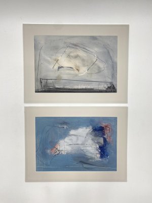 Manfred Nipp, Abstract Compositions, Paintings on Paper, 1990s, Set of 2-CZ-1822878