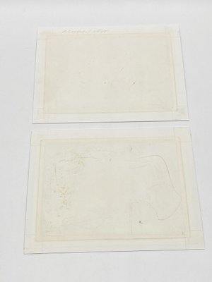 Manfred Nipp, Abstract Compositions, Paintings on Paper, 1990s, Set of 2-CZ-1822878