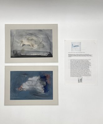 Manfred Nipp, Abstract Compositions, Paintings on Paper, 1990s, Set of 2-CZ-1822878