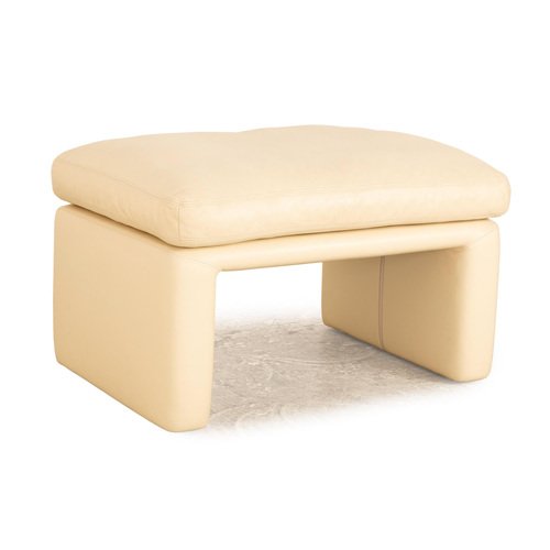 Manhattan Leather Stool in Cream from Erpo