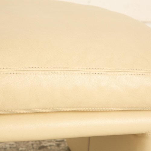 Manhattan Leather Stool in Cream from Erpo