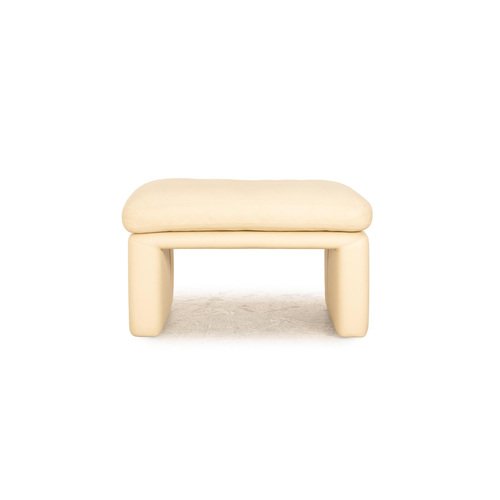 Manhattan Leather Stool in Cream from Erpo