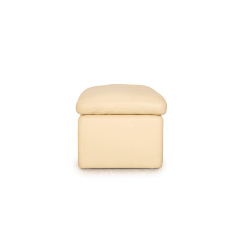 Manhattan Leather Stool in Cream from Erpo