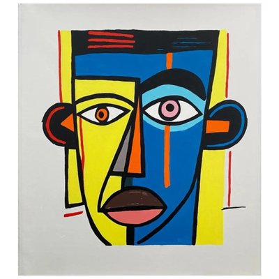 Mani-Kure, Face, 2023, Acrylic on Canvas-NMK-2032379