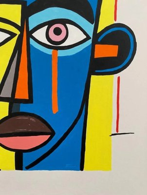 Mani-Kure, Face, 2023, Acrylic on Canvas-NMK-2032379