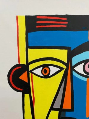 Mani-Kure, Face, 2023, Acrylic on Canvas-NMK-2032379