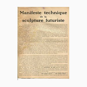 Manifeste Technique de la Sculpture Futuriste - Original Manifesto - 1912 1912-ZCI-761774