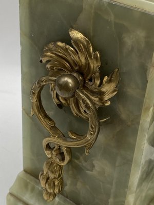 Mantel Set in Onyx, France, 1920, Set of 3-CZ-1758117