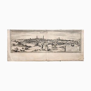 Map of Arras - Original Etching by George Braun - Late 16th Century Late 16th Century-ZCI-759686