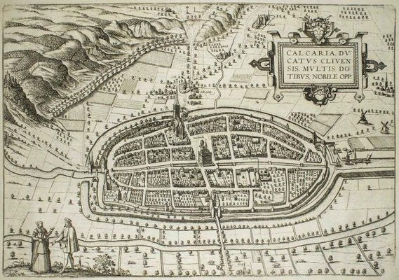 Map of Calcaria - From ''Civitates Orbium Terrarum'' by F. Hogenberg - 1575 1575-ZCI-758624