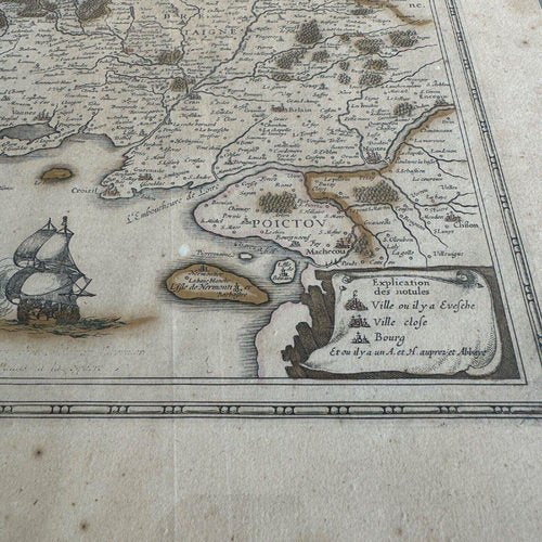 Map of Duchy of Brittany by Joannes Janssonius, 1632