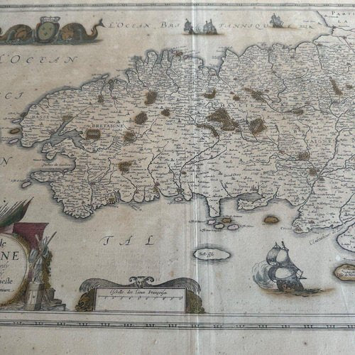 Map of Duchy of Brittany by Joannes Janssonius, 1632