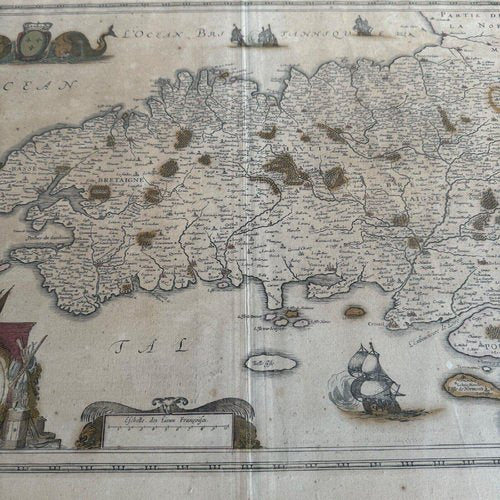 Map of Duchy of Brittany by Joannes Janssonius, 1632