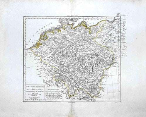 Map of Germany, Original Etching, 1820-ZCI-1326700