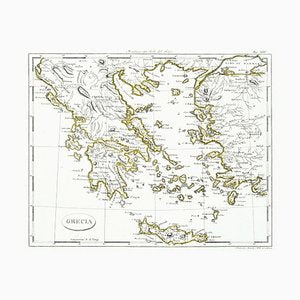 Map of Greece - Etching on Paper 19th Century 19th Century-ZCI-755506