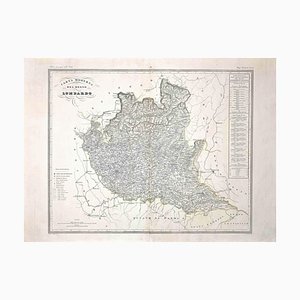 Map of Lombardy, Original Etching, 19th Century-ZCI-990816