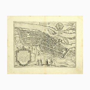 Map of Magdeburg Etching by G. Braun & F. Hogenberg, Late 16th Century-ZCI-1378944